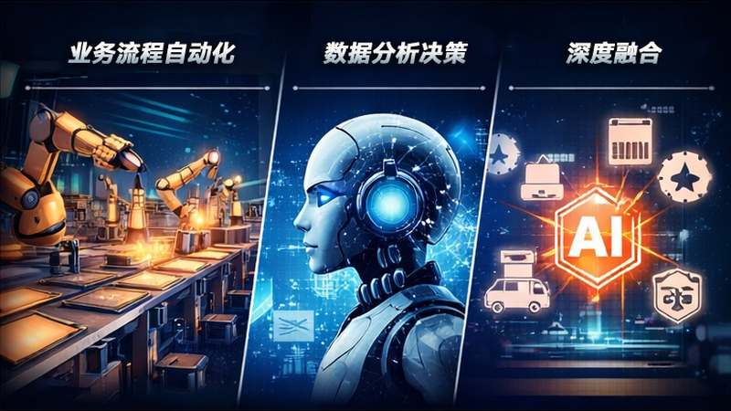 AI 业务流程自动化,数据分析决策,深度融合