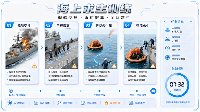海上救生训练