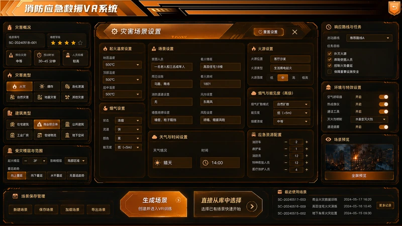虚拟仿真技术在消防应急救援训练-智能化想定编辑与任务生成