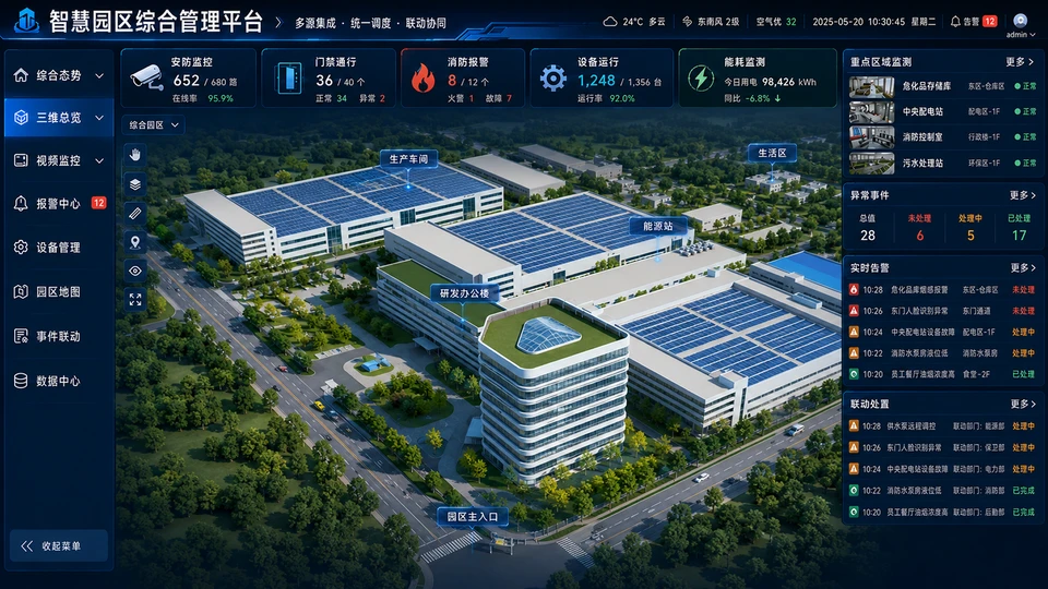 三维可视，全域集中监管